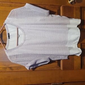 ZARA BW Collection Mesh Top Over Attached White Sheet Tanktop Size M